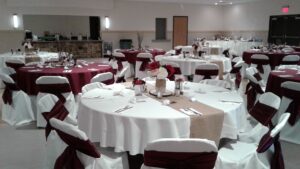 Fire hall banquet set up