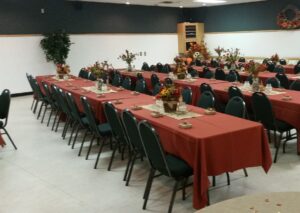 Fire hall banquet set up 6